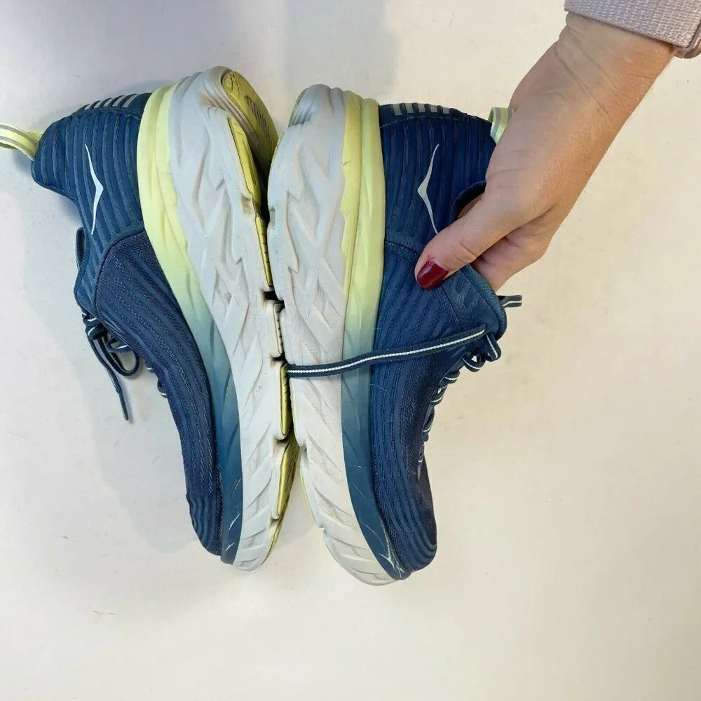 Hoka One One Womens Bondi 6 Running‎ Sneakers Blue Sz 10 Rubber Athletic 1019270